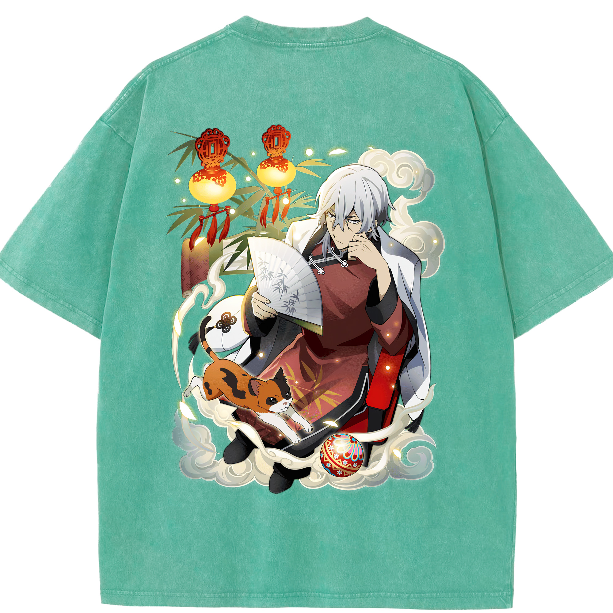 （画像用） 文豪ストレイドッグス Bungo Stray Dogs 綿100% ヴィンテージ風 半袖Tシャツ（背面プリント）